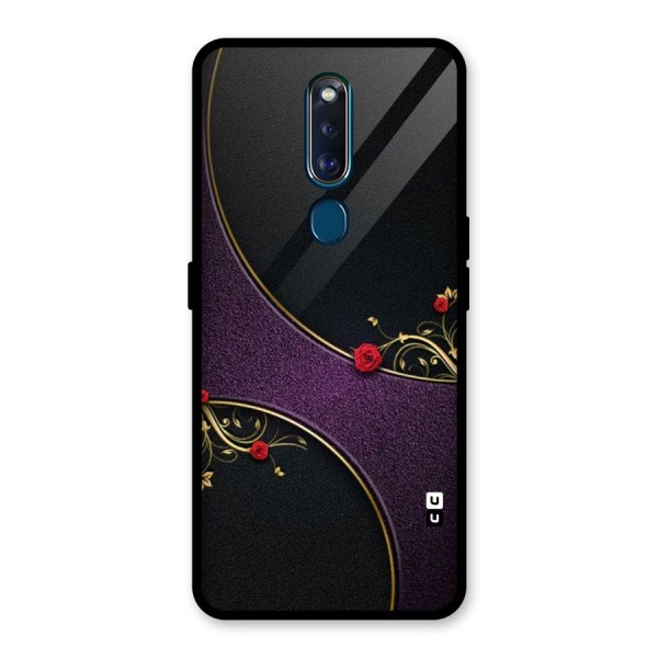 Flower Curves Glass Back Case for Oppo F11 Pro