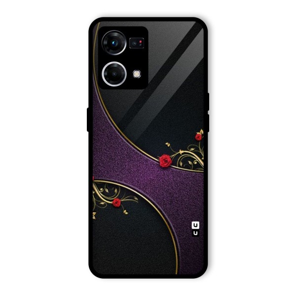 Flower Curves Glass Back Case for Oppo F21s Pro 4G