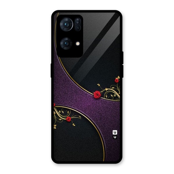 Flower Curves Glass Back Case for Oppo Reno7 Pro 5G