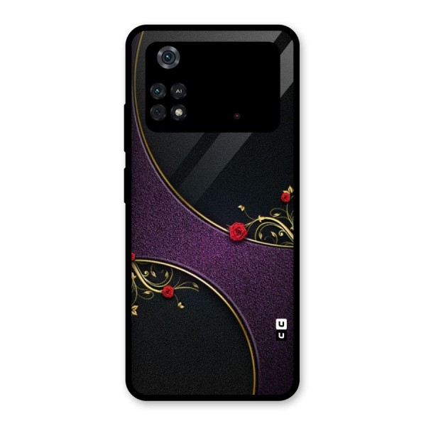 Flower Curves Glass Back Case for Poco M4 Pro 4G