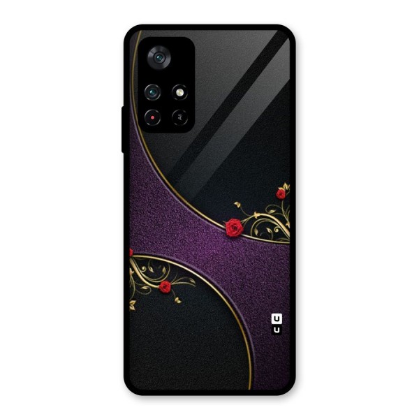 Flower Curves Glass Back Case for Poco M4 Pro 5G