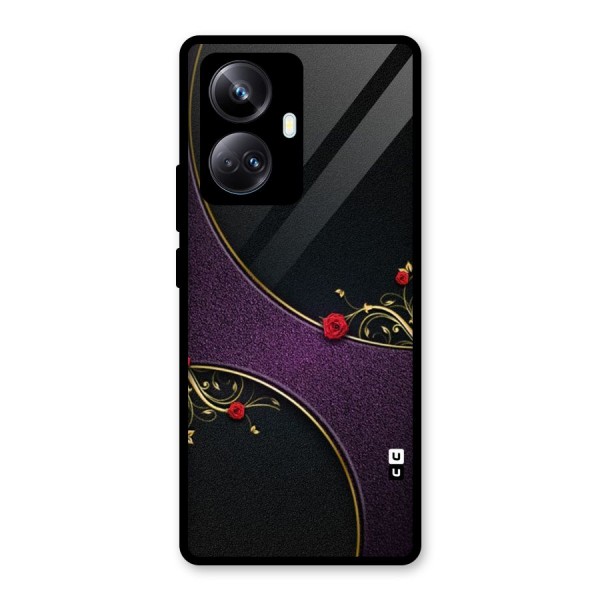 Flower Curves Glass Back Case for Realme 10 Pro Plus