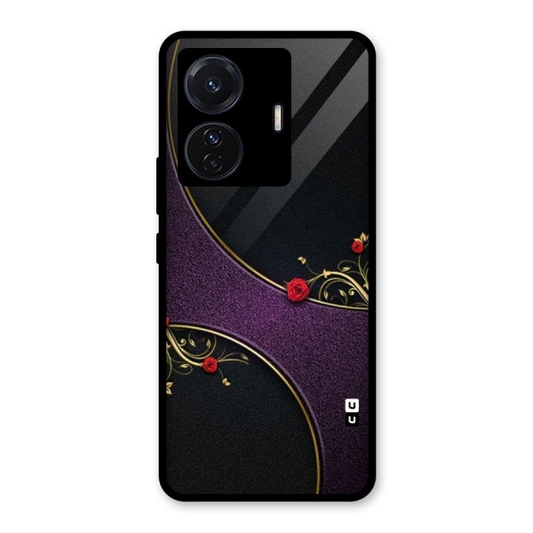 Flower Curves Glass Back Case for Vivo T1 Pro