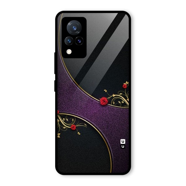 Flower Curves Glass Back Case for Vivo V21 5G