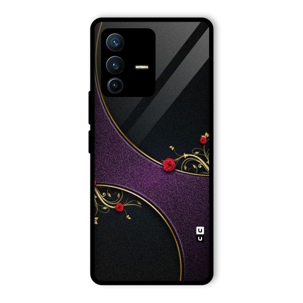 Flower Curves Glass Back Case for Vivo V23 Pro