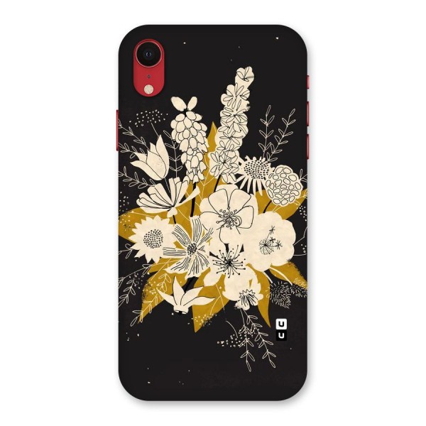 Flower Drawing Back Case for iPhone XR