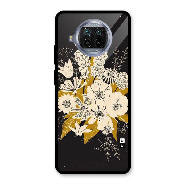 Flower Drawing Glass Back Case for Mi 10i