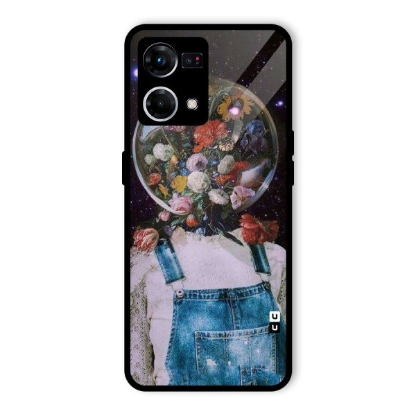 Flower Face Glass Back Case for Oppo F21s Pro 4G