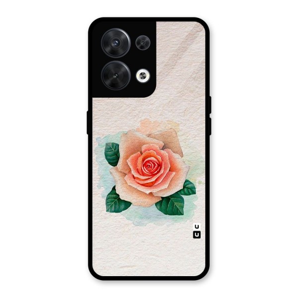 Flower Water Art Glass Back Case for Oppo Reno8 5G