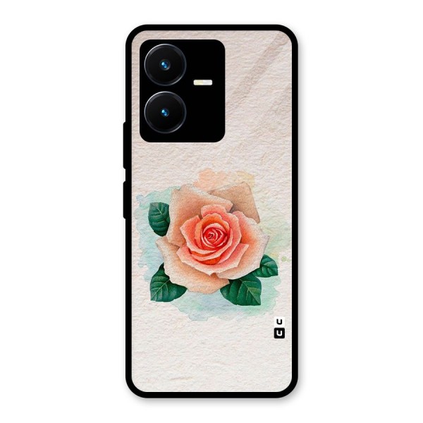 Flower Water Art Glass Back Case for Vivo Y22