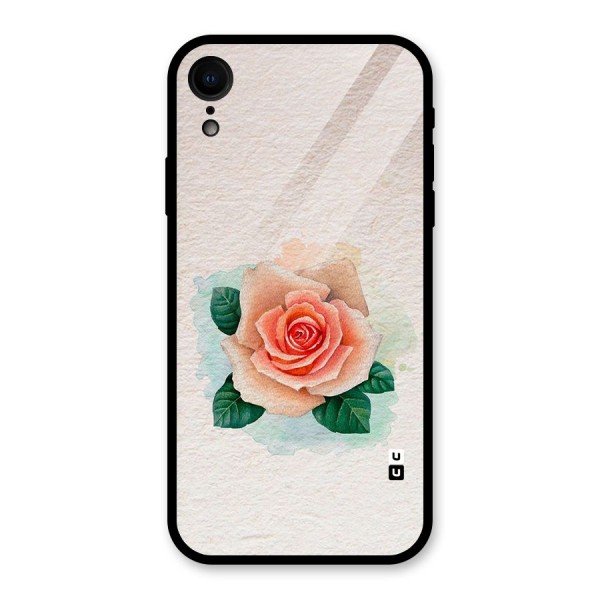 Flower Water Art Glass Back Case for XR