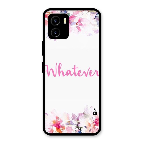 Flower Whatever Glass Back Case for Vivo Y15s