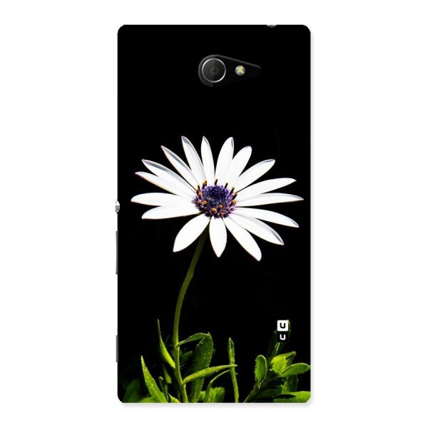 Flower White Spring Back Case for Sony Xperia M2