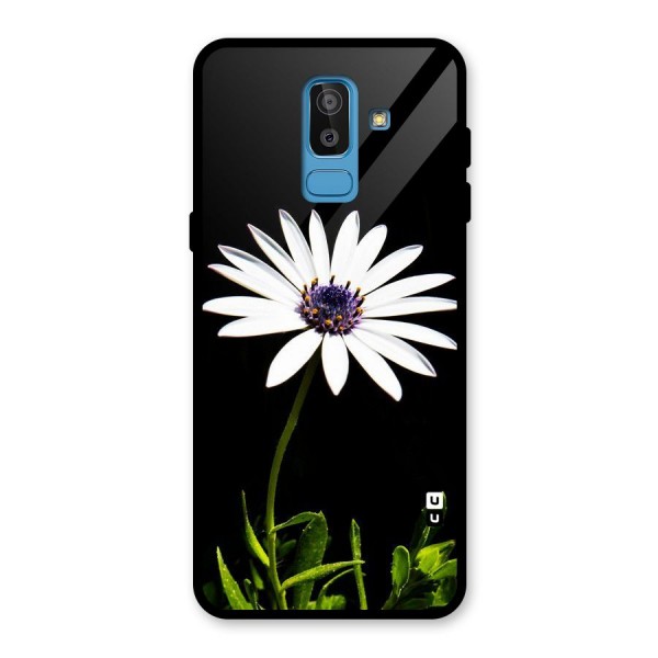 Flower White Spring Glass Back Case for Galaxy J8