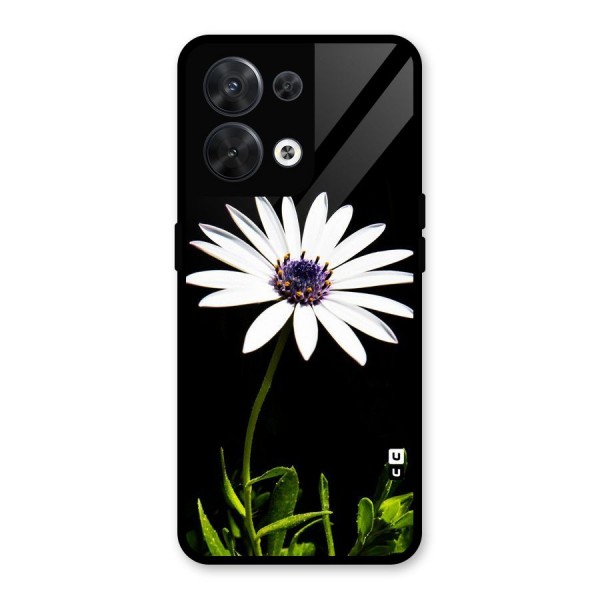 Flower White Spring Glass Back Case for Oppo Reno8 5G