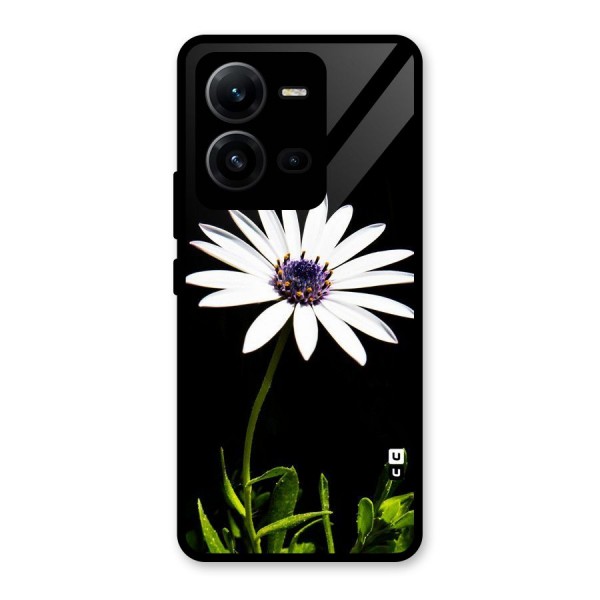 Flower White Spring Glass Back Case for Vivo V25