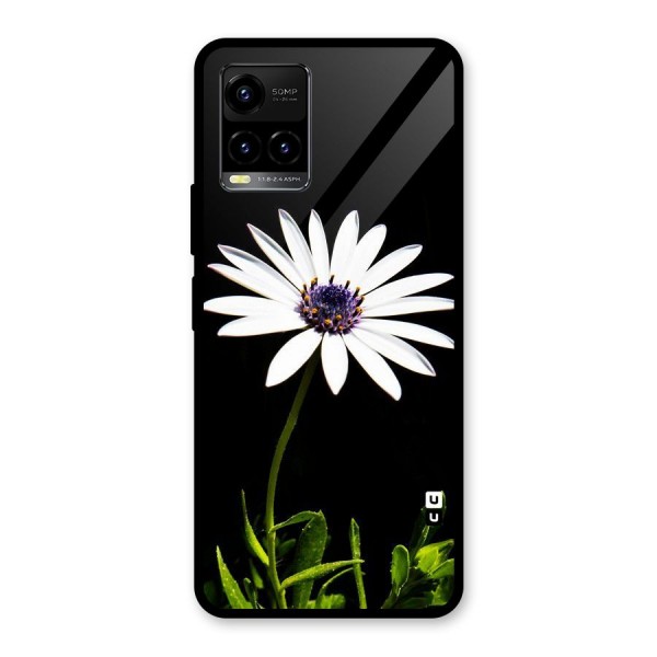 Flower White Spring Glass Back Case for Vivo Y21 2021