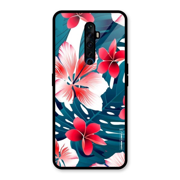 Flower design Glass Back Case for Oppo Reno2 Z