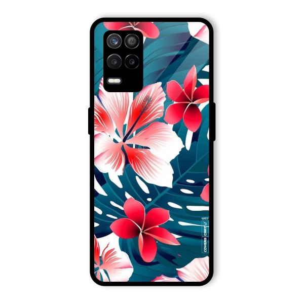 Flower design Glass Back Case for Realme 9 5G