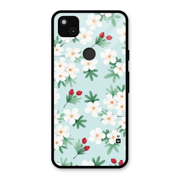 Flowers Pastel Glass Back Case for Google Pixel 4a