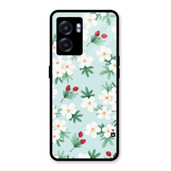 Flowers Pastel Glass Back Case for Oppo K10 (5G)