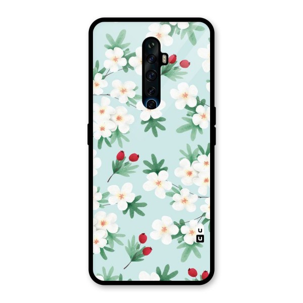 Flowers Pastel Glass Back Case for Oppo Reno2 Z