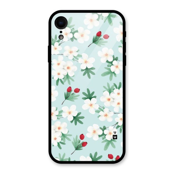 Flowers Pastel Glass Back Case for XR