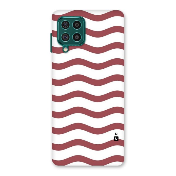 Flowing Stripes Red White Back Case for Galaxy F62