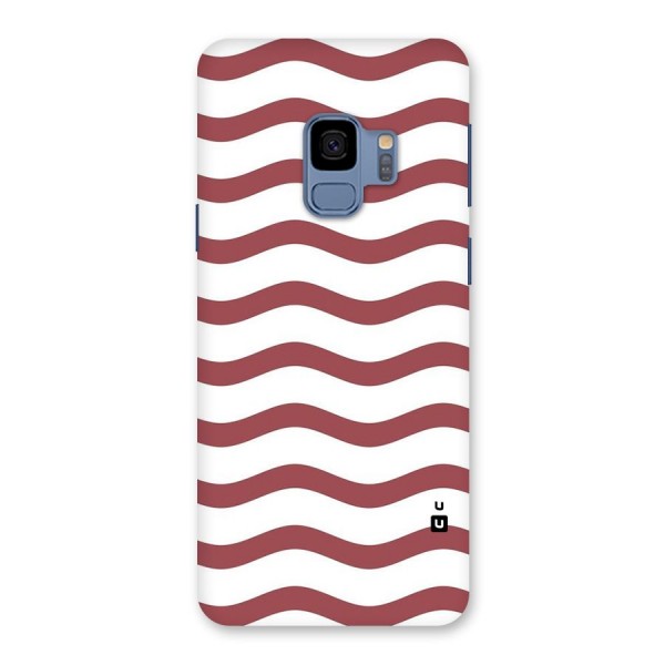 Flowing Stripes Red White Back Case for Galaxy S9