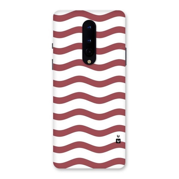 Flowing Stripes Red White Back Case for OnePlus 8