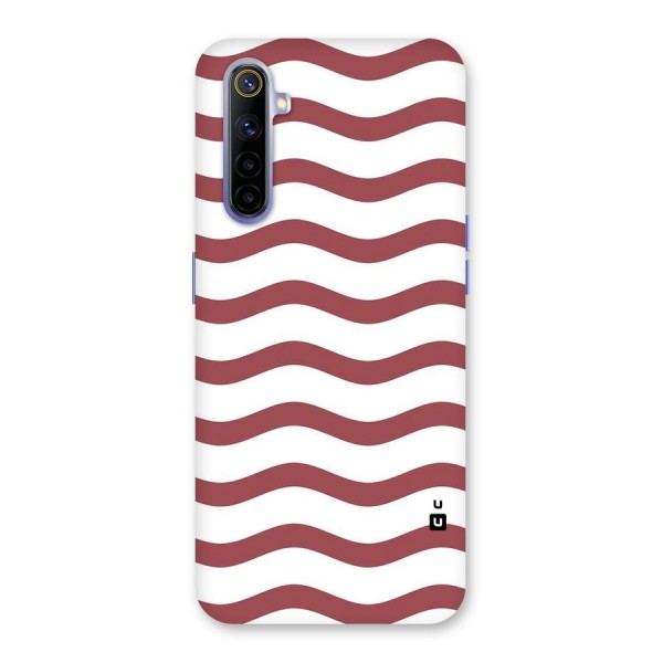 Flowing Stripes Red White Back Case for Realme 6