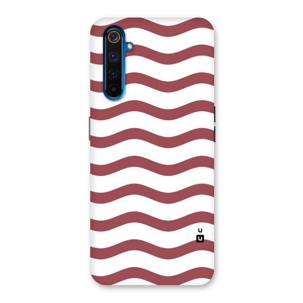 Flowing Stripes Red White Back Case for Realme 6 Pro