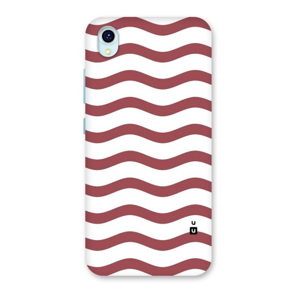 Flowing Stripes Red White Back Case for Vivo Y1s