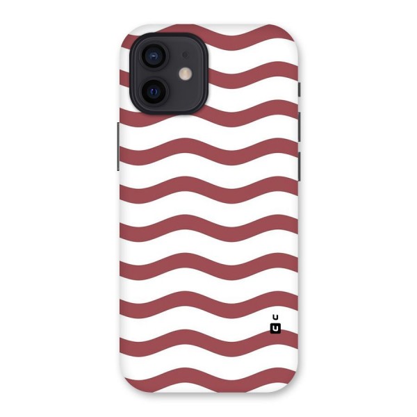 Flowing Stripes Red White Back Case for iPhone 12