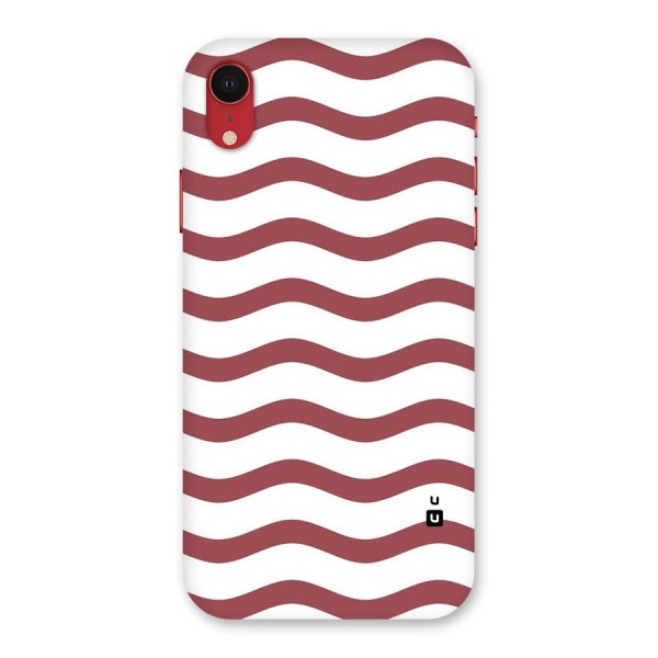 Flowing Stripes Red White Back Case for iPhone XR