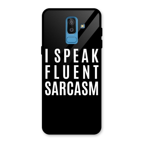 Fluent Sarcasm Glass Back Case for Galaxy J8