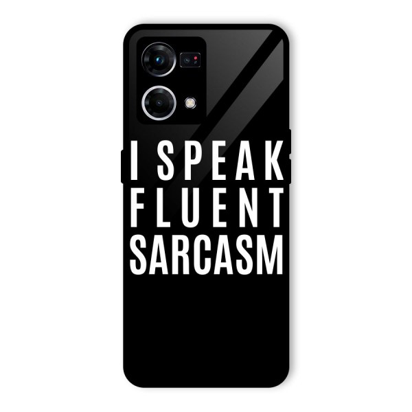 Fluent Sarcasm Glass Back Case for Oppo F21s Pro 4G