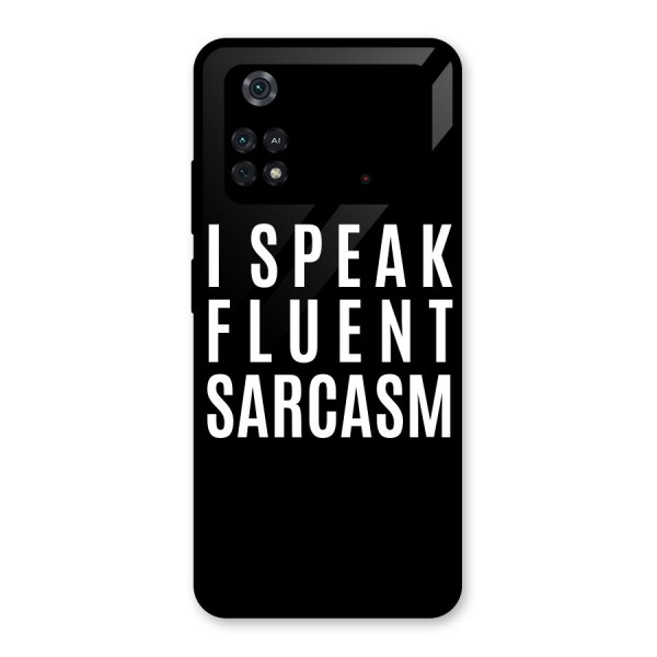 Fluent Sarcasm Glass Back Case for Poco M4 Pro 4G