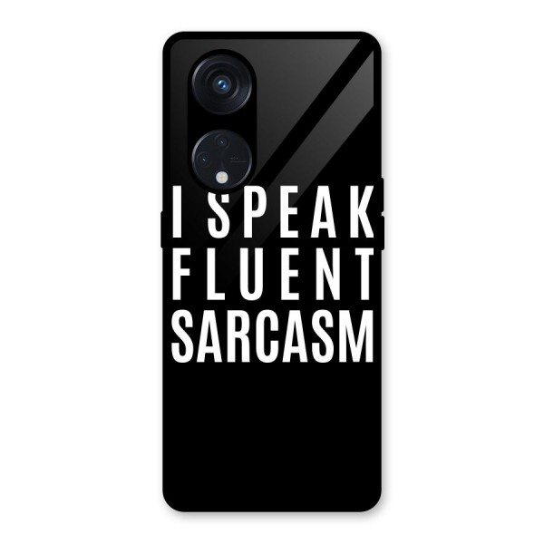 Fluent Sarcasm Glass Back Case for Reno8 T 5G