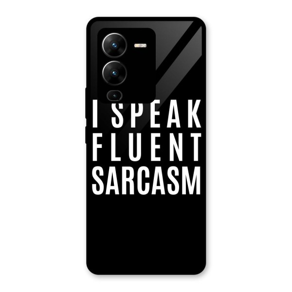 Fluent Sarcasm Glass Back Case for Vivo V25 Pro