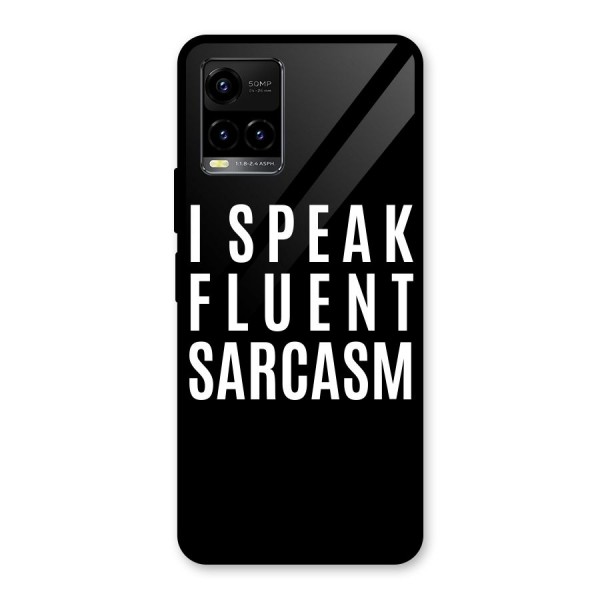 Fluent Sarcasm Glass Back Case for Vivo Y21 2021