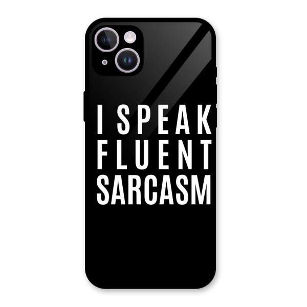 Fluent Sarcasm Glass Back Case for iPhone 14 Plus