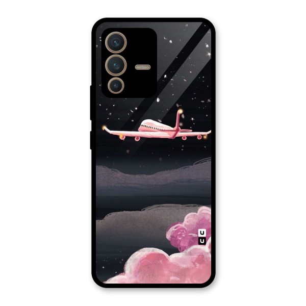 Fly Pink Glass Back Case for Vivo V23 5G