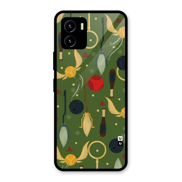 Flying Ball Pattern Glass Back Case for Vivo Y15s