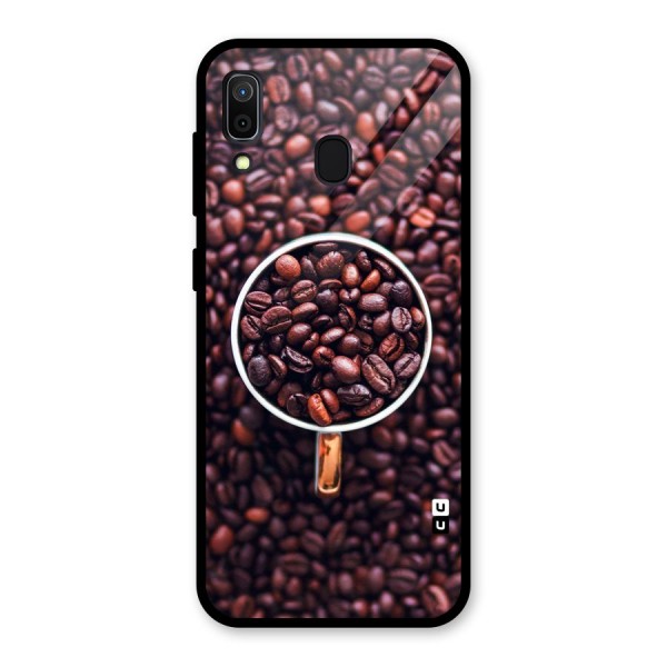 Focus Coffee Beans Glass Back Case for Galaxy A30