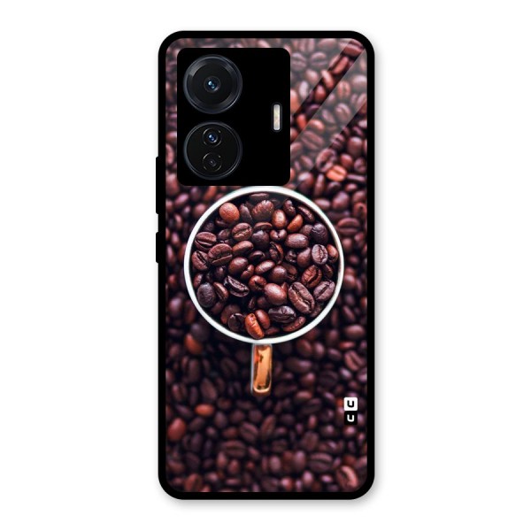 Focus Coffee Beans Glass Back Case for Vivo T1 Pro