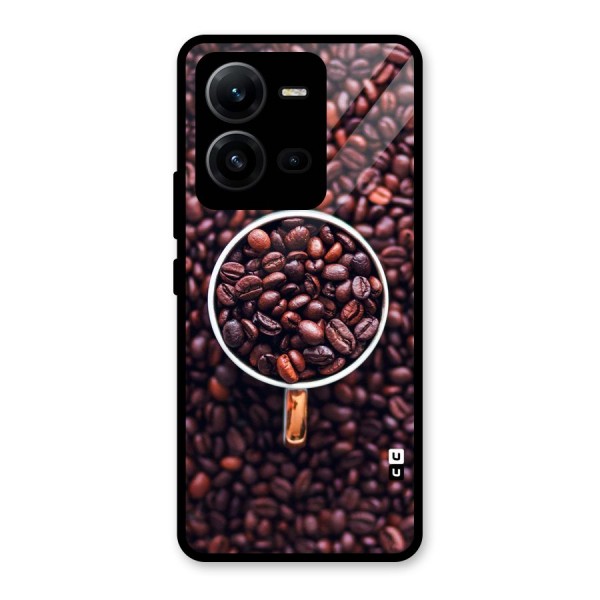 Focus Coffee Beans Glass Back Case for Vivo V25