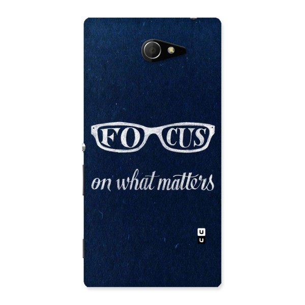 Focus Matters Back Case for Sony Xperia M2