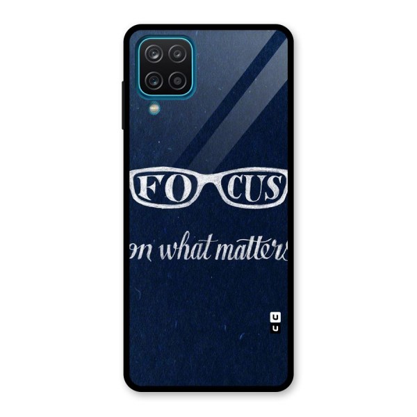 Focus Matters Glass Back Case for Galaxy A12