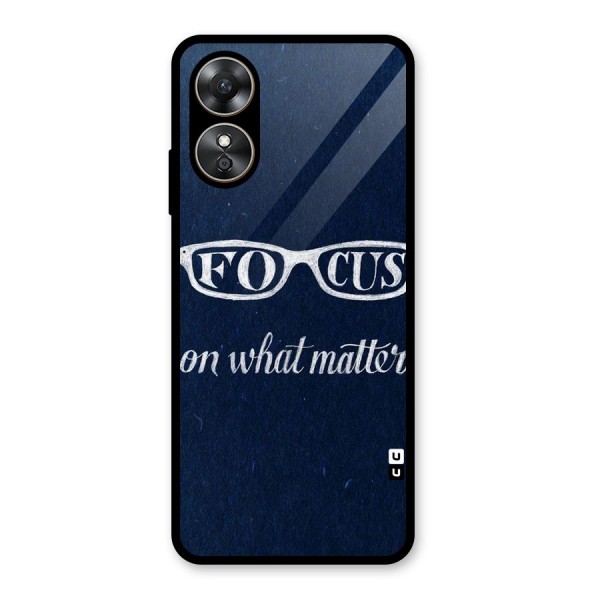 Focus Matters Glass Back Case for Oppo A17